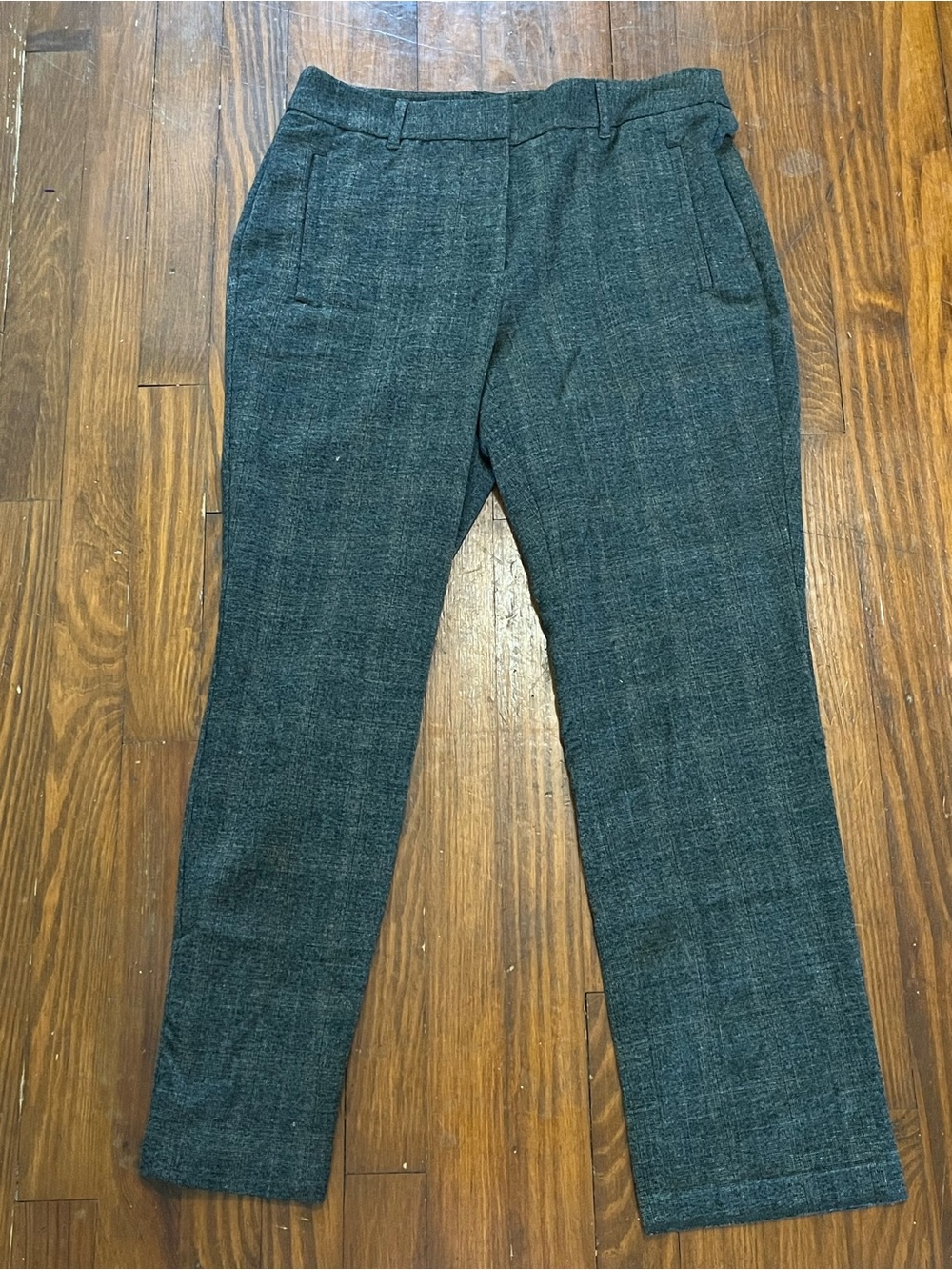 Rafaella Dark Gray Plaid Women’s Dress Pants - Tailored Trousers